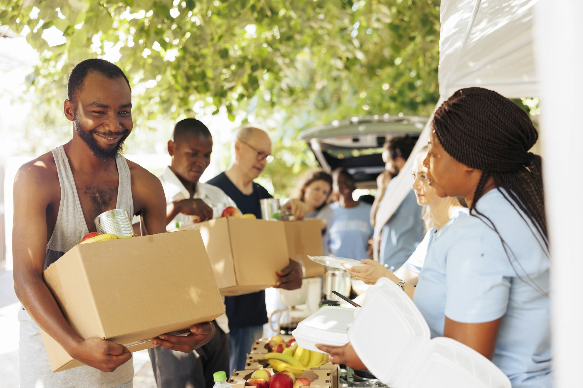 Providing meals to needy community